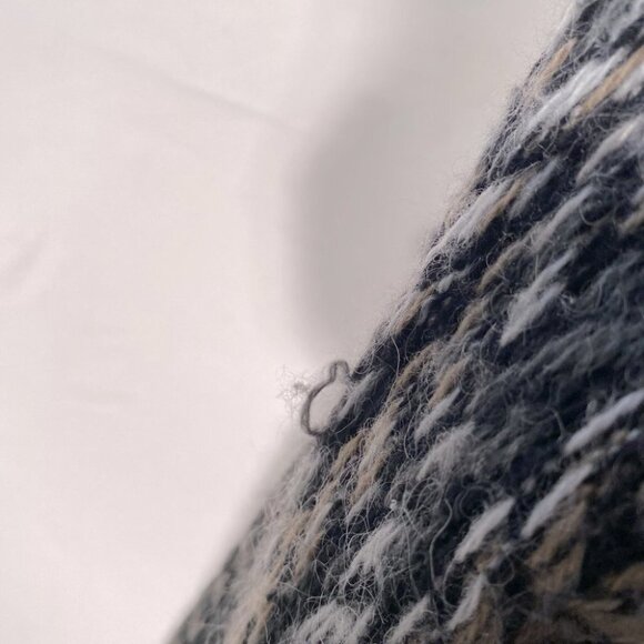 Vintage D’Allairds Brown Black Herringbone Acrylic Mohair  Wool Blend Cardigan S - Picture 8 of 10